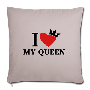 NdaBLDG "I AM QUEEN" PILLOW COVER - light taupe