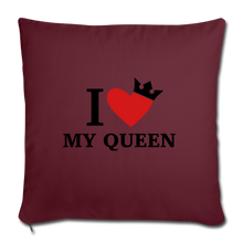Load image into Gallery viewer, NdaBLDG &quot;I AM QUEEN&quot; PILLOW COVER - burgundy
