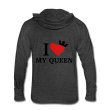 Load image into Gallery viewer, NdaBLDG &quot;I LOVE MY QUEEN &quot; Tri-Blend Hoodie Shirt - heather black
