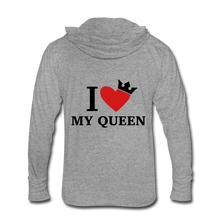 Load image into Gallery viewer, NdaBLDG &quot;I LOVE MY QUEEN &quot; Tri-Blend Hoodie Shirt - heather gray
