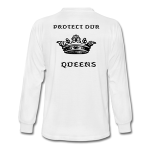 NdaBLDG "PROTECT OUR QUEENS " long sleeve shirts - white