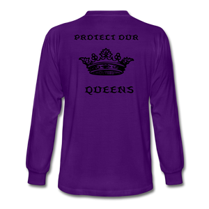 NdaBLDG "PROTECT OUR QUEENS " long sleeve shirts - purple