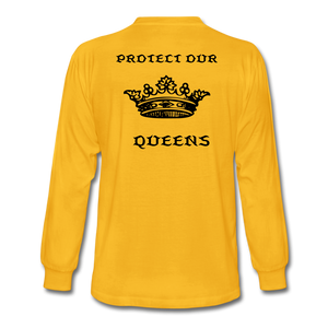NdaBLDG "PROTECT OUR QUEENS " long sleeve shirts - gold