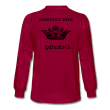 Load image into Gallery viewer, NdaBLDG &quot;PROTECT OUR QUEENS &quot; long sleeve shirts - dark red
