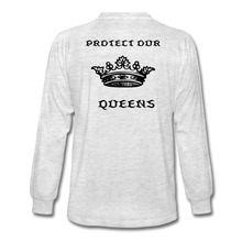 Load image into Gallery viewer, NdaBLDG &quot;PROTECT OUR QUEENS &quot; long sleeve shirts - light heather gray
