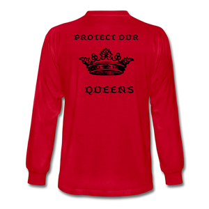 NdaBLDG "PROTECT OUR QUEENS " long sleeve shirts - red
