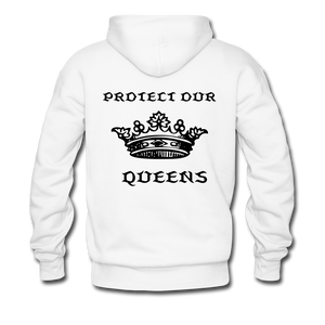 NdaBLDG "PROTECT OUR QUEENS" HOODIE - white