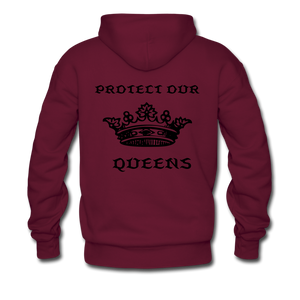 NdaBLDG "PROTECT OUR QUEENS" HOODIE - burgundy