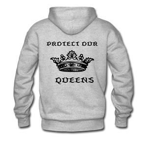 NdaBLDG "PROTECT OUR QUEENS" HOODIE - heather gray