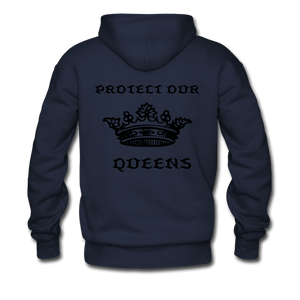 NdaBLDG "PROTECT OUR QUEENS" HOODIE - navy