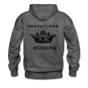 NdaBLDG "PROTECT OUR QUEENS" HOODIE - charcoal gray