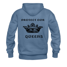 Load image into Gallery viewer, NdaBLDG &quot;PROTECT OUR QUEENS&quot; HOODIE - denim blue
