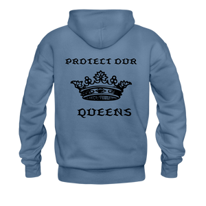 NdaBLDG "PROTECT OUR QUEENS" HOODIE - denim blue