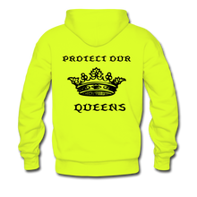 Load image into Gallery viewer, NdaBLDG &quot;PROTECT OUR QUEENS&quot; HOODIE - safety green
