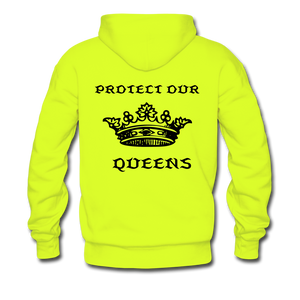 NdaBLDG "PROTECT OUR QUEENS" HOODIE - safety green