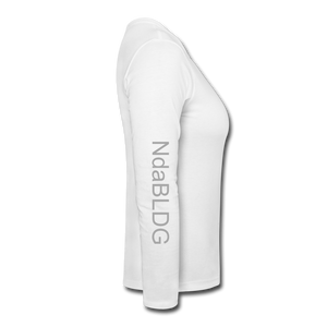 NdaBLDG Women's Long Sleeve Jersey T-Shirt - white