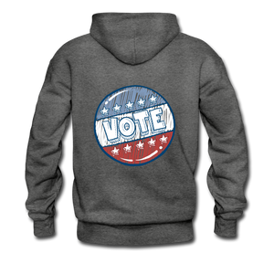 Men's Hoodie "VOTE" - charcoal gray
