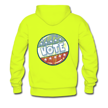Load image into Gallery viewer, Men&#39;s Hoodie &quot;VOTE&quot; - safety green
