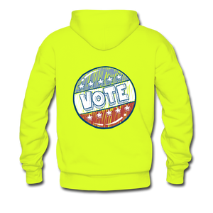 Men's Hoodie "VOTE" - safety green
