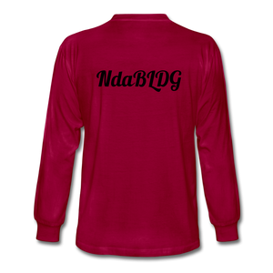 NdaBLDG Men's Long Sleeve T-Shirt - dark red