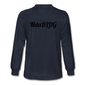 NdaBLDG Men's Long Sleeve T-Shirt - navy