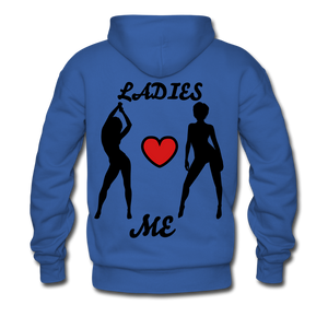 'LADIES LOVE ME " Men's NDABLDG HOODIE - royal blue
