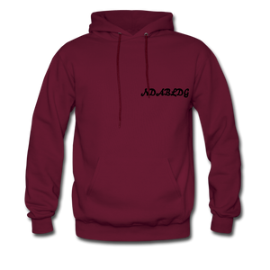 'LADIES LOVE ME " Men's NDABLDG HOODIE - burgundy