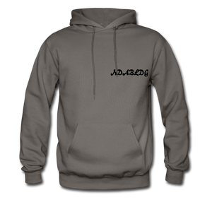'LADIES LOVE ME " Men's NDABLDG HOODIE - asphalt gray