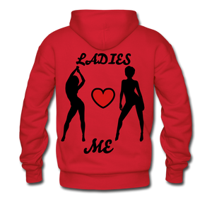'LADIES LOVE ME " Men's NDABLDG HOODIE - red