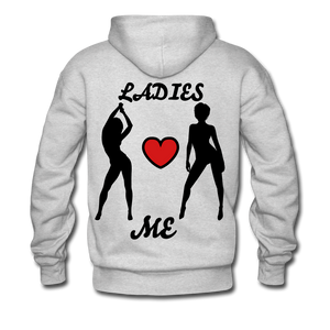 'LADIES LOVE ME " Men's NDABLDG HOODIE - ash 