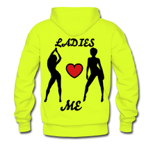 Load image into Gallery viewer, &#39;LADIES LOVE ME &quot; Men&#39;s NDABLDG HOODIE - safety green
