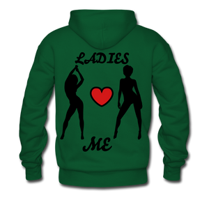 'LADIES LOVE ME " Men's NDABLDG HOODIE - forest green