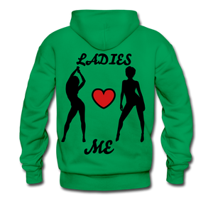 'LADIES LOVE ME " Men's NDABLDG HOODIE - kelly green