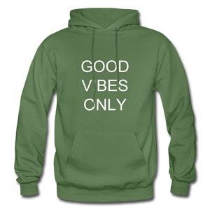 "GOOD VIBES ONLY " NDABDLG HOODIE - military green