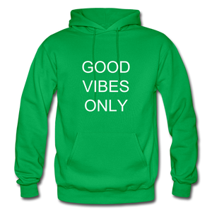 "GOOD VIBES ONLY " NDABDLG HOODIE - kelly green