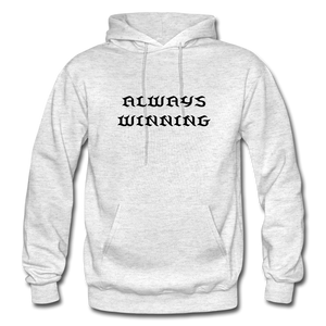 Men's Hoodie "ALWAYS WINNING" - light heather gray