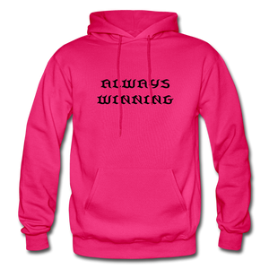 Men's Hoodie "ALWAYS WINNING" - fuchsia