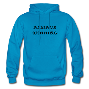 Men's Hoodie "ALWAYS WINNING" - turquoise