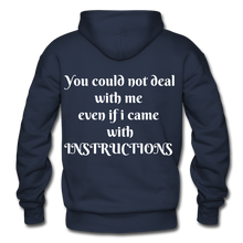 Load image into Gallery viewer, even if i came with instructions &quot;ndabldg  Hoodie - navy
