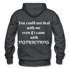 Load image into Gallery viewer, even if i came with instructions &quot;ndabldg  Hoodie - charcoal grey
