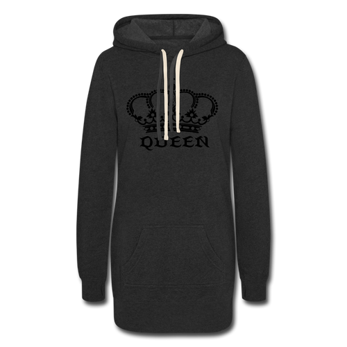 Queen ndabldg Women's Hoodie Dress - heather black
