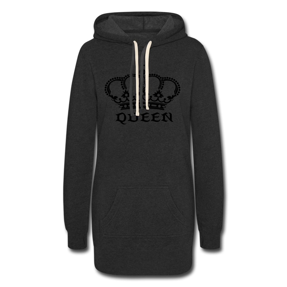 Queen ndabldg Women's Hoodie Dress - heather black