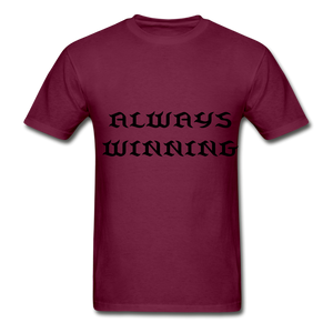 "ALWAYS WINNING" NdaBLDG T-SHIRT - burgundy