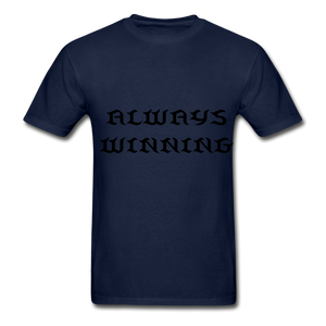 "ALWAYS WINNING" NdaBLDG T-SHIRT - navy