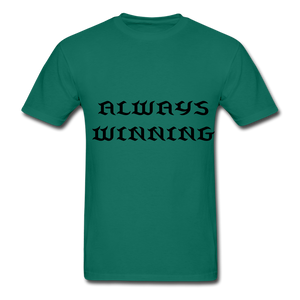 "ALWAYS WINNING" NdaBLDG T-SHIRT - petrol
