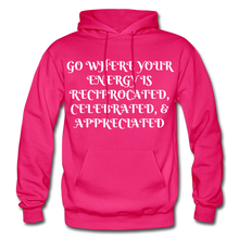 Load image into Gallery viewer, NDABLDG &quot;ENERGY&quot; HOODIE - fuchsia
