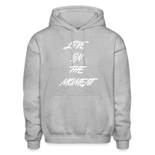 Load image into Gallery viewer, NDABLDG &quot;LIVE IN THE MOMENT HOODIES&quot; - heather gray
