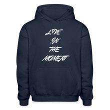 Load image into Gallery viewer, NDABLDG &quot;LIVE IN THE MOMENT HOODIES&quot; - navy
